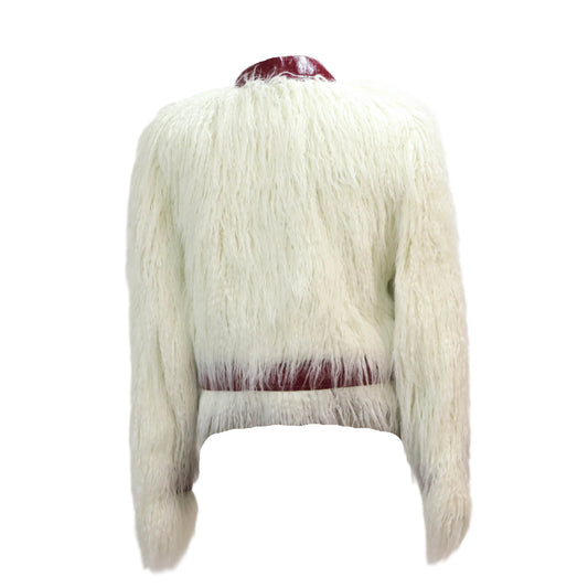 Giam Battista For H&M Jacket Red White Fur
