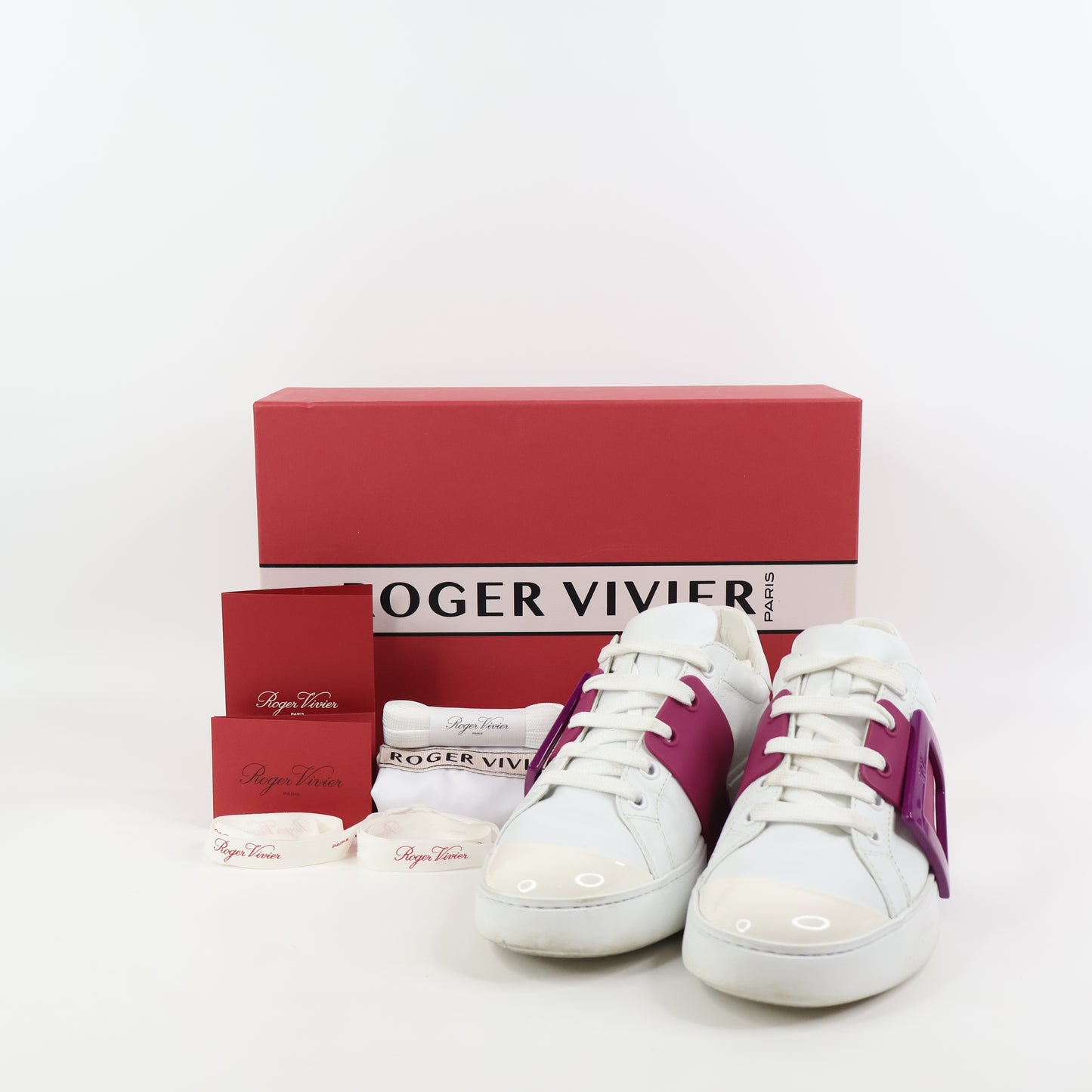 Roger Vivier Sneakers White Pink 36.5