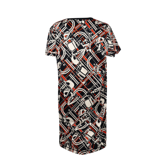 Hermes Cotton Dress Tartan Et Chinese Milano Black Red