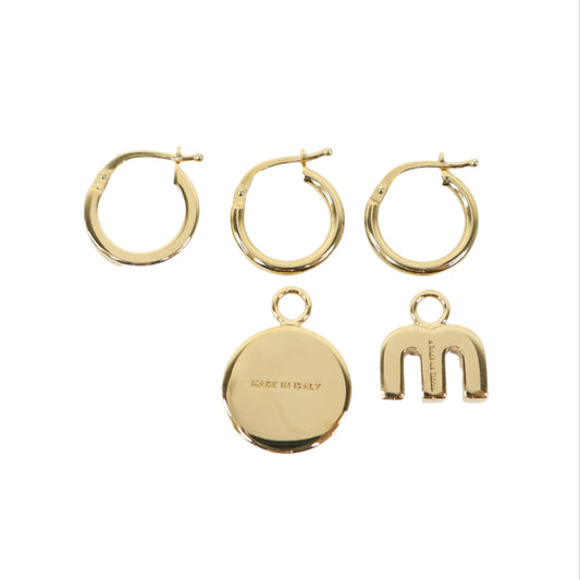 Miu Miu Earrings Set 3 Gold White