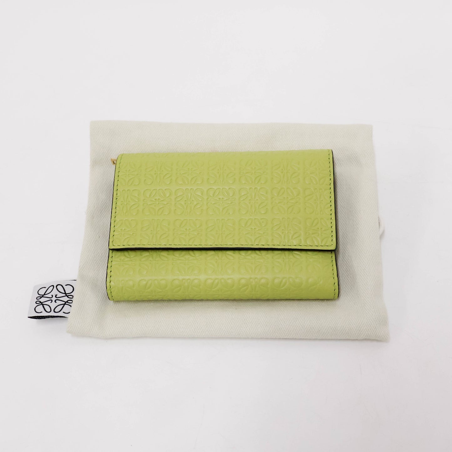 Loewe Tri-Fold Wallet Anagram Green
