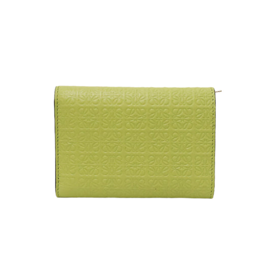 Loewe Tri-Fold Wallet Anagram Green