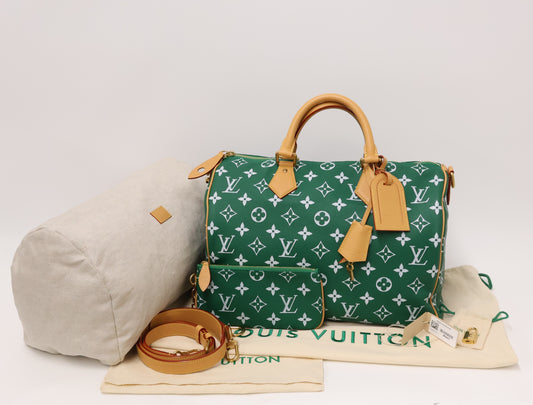 Louis Vuitton Speedy P9 40 Bandouliere Monogram Green/White