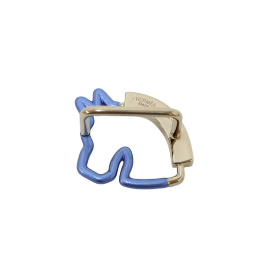 Hermes Scarf 70 Ring Cheval Neon Blue Orange