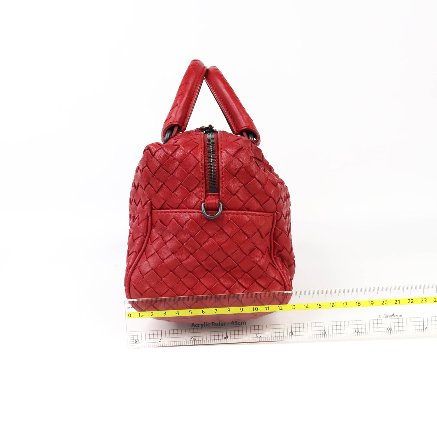 Bottega Veneta Mini Boston Bag Red