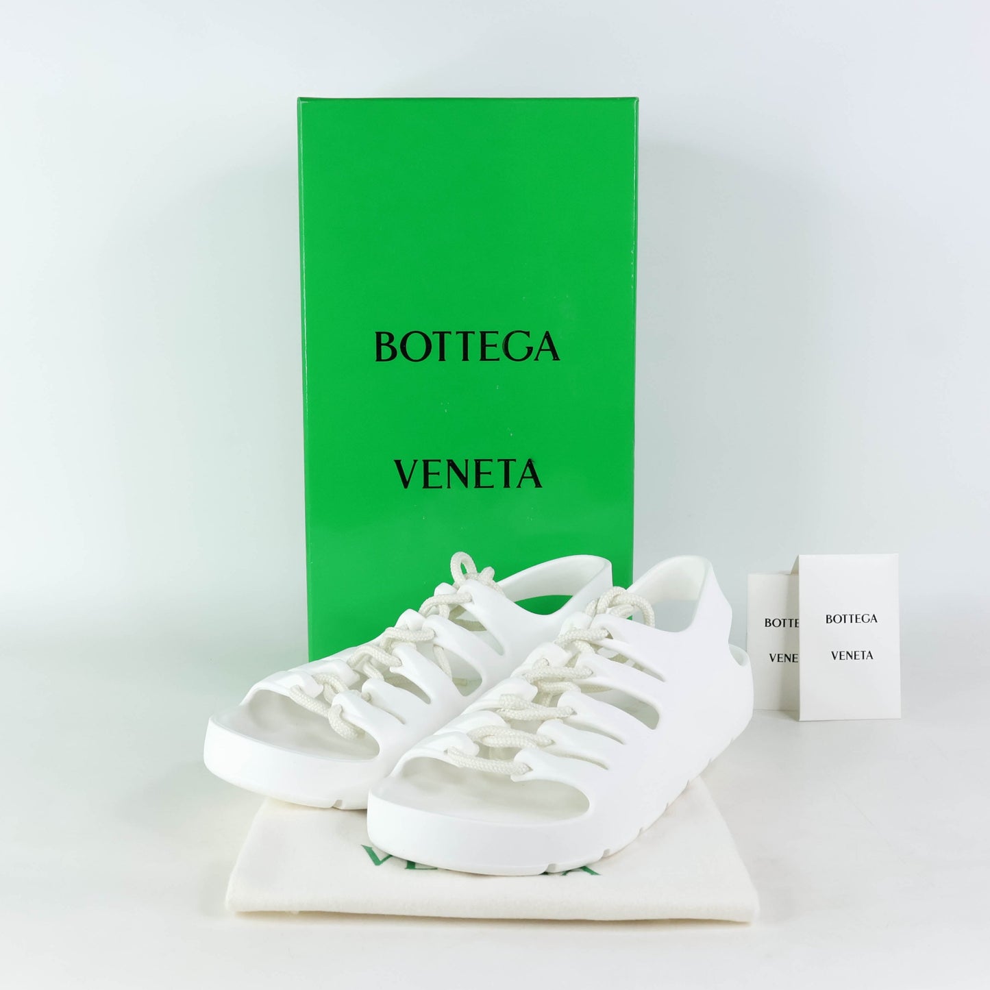 Bottega Sandals Jelly Lace Up White 37
