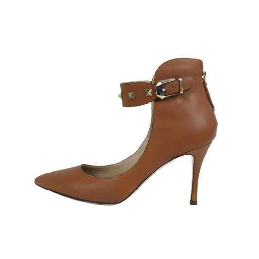 Valentino Heels Strap Rockstud Brown 36.5