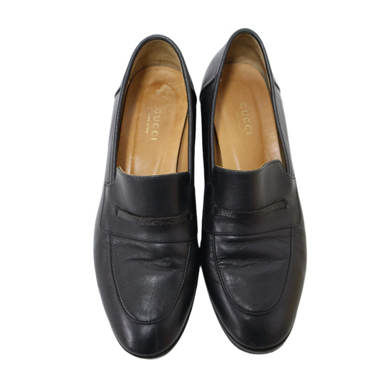 Gucci Loafers Leather Black 38