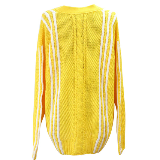 Gucci x Adidas Cardigan Yellow Knit Size L
