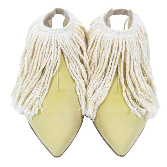 Christopher Kane Heels Patent Yellow Frings 37