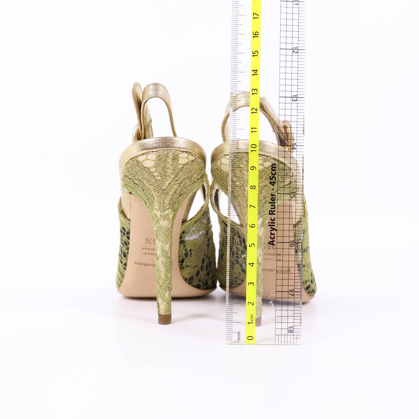 Dolce & Gabbana Sling Back Lace Gold 36.5