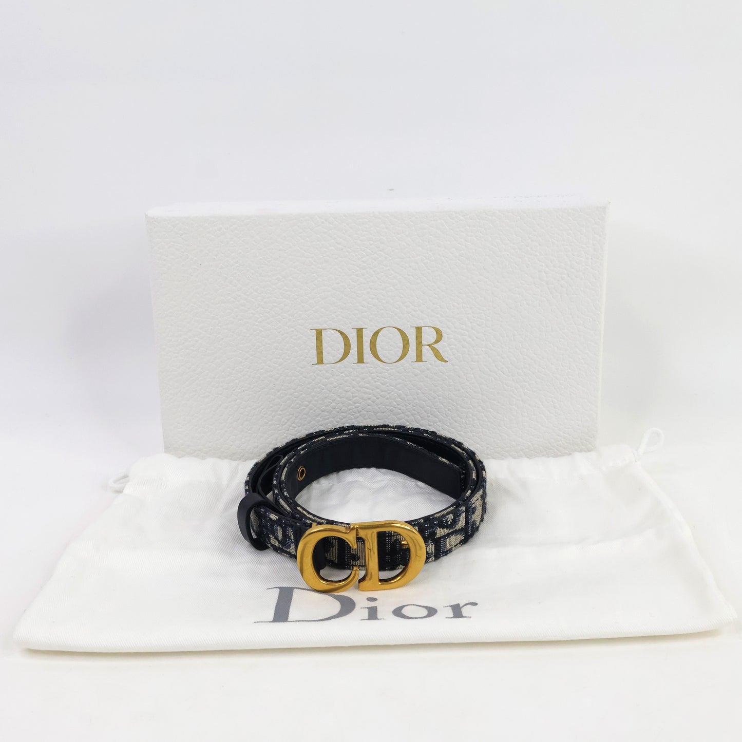 Christian Dior Belt Blue Oblique 70