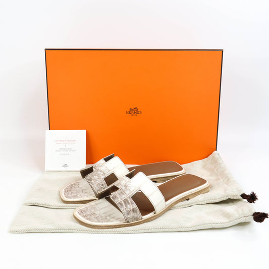 Hermes Oran Sandals Himalaya 37.5
