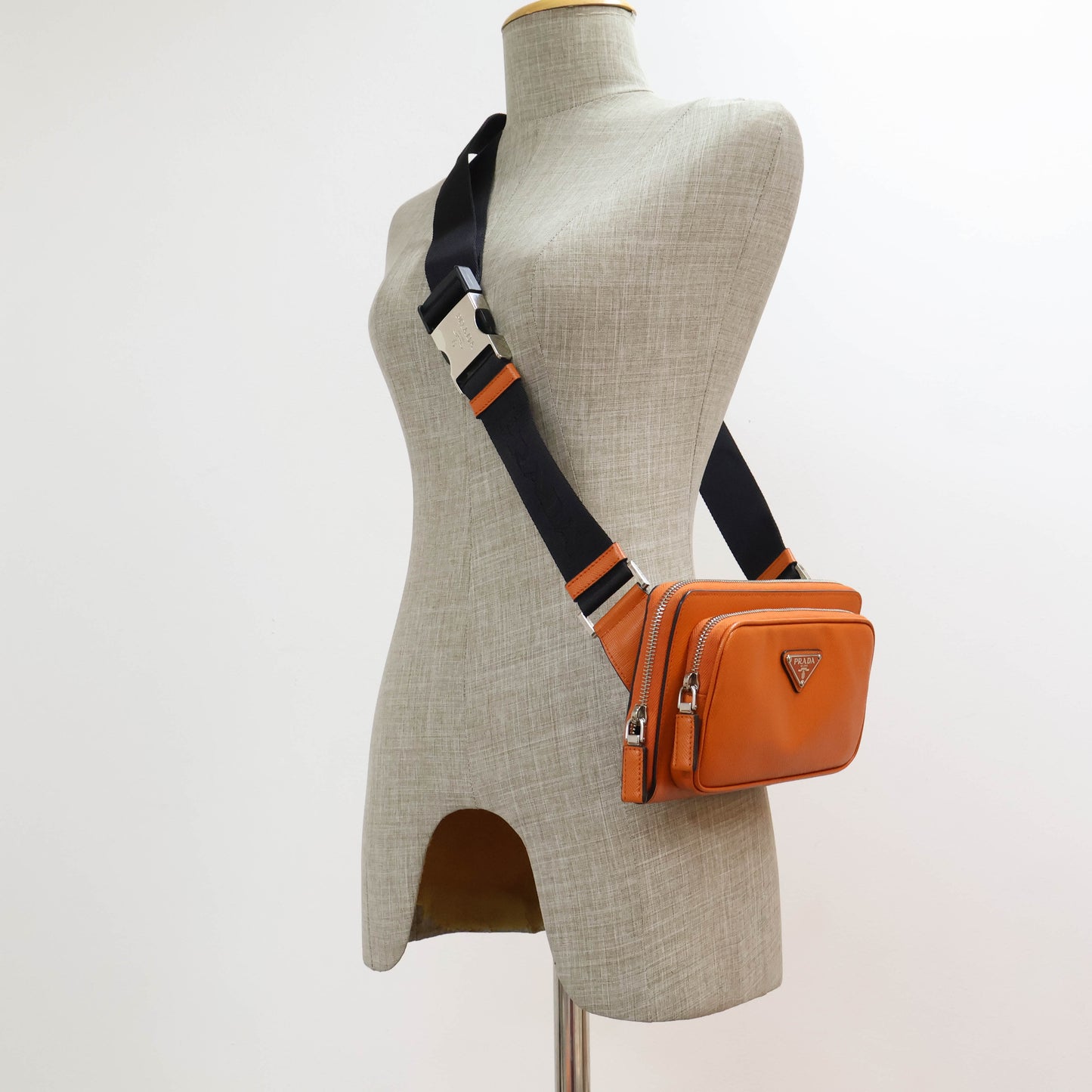 Prada Saffiano Travel Papaya