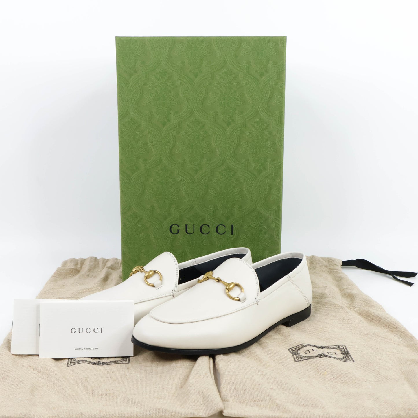 Gucci Loafers Horsebit White 36