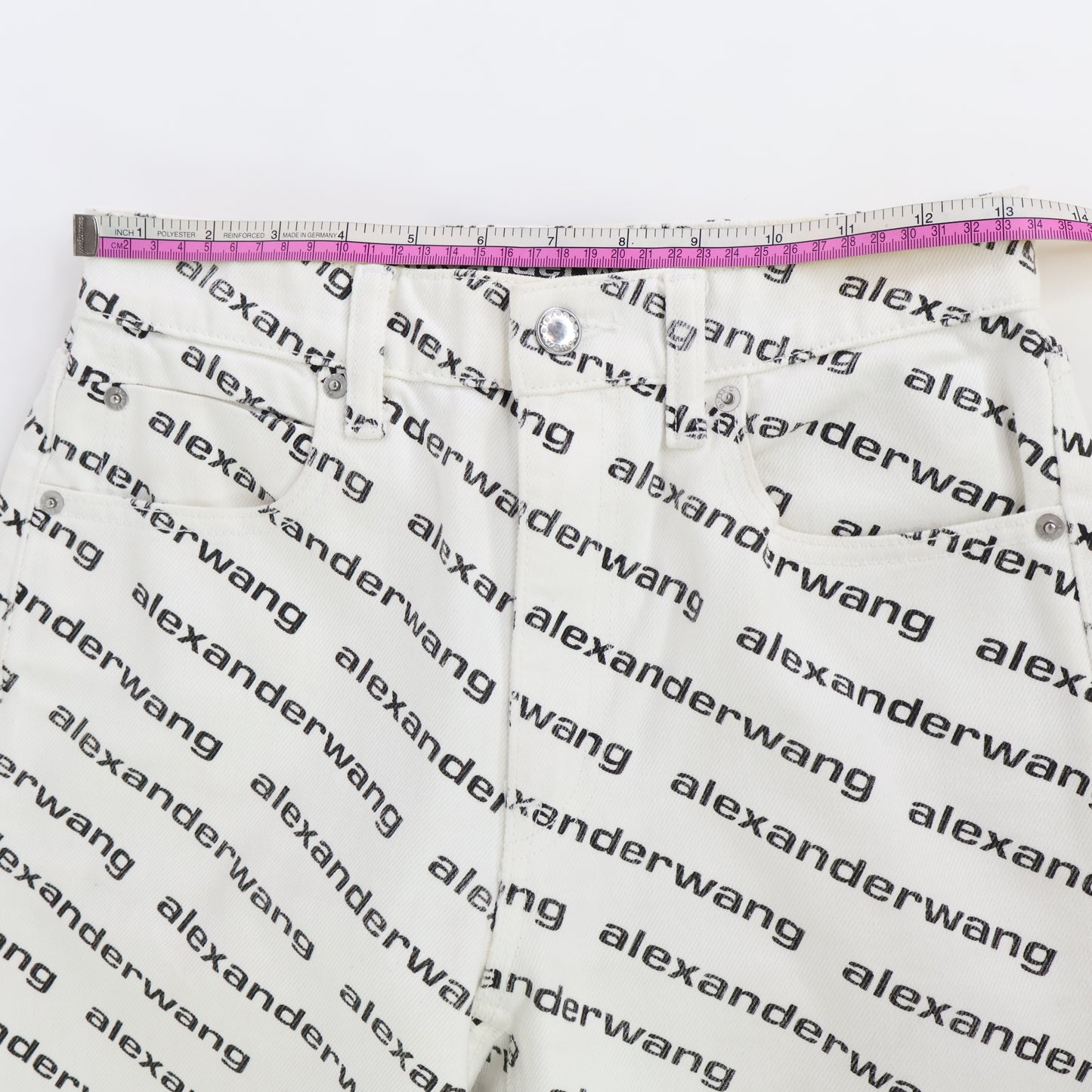 Alexander Wang Pants Denim White Print Logo