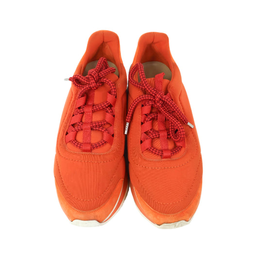Hermes Sneakers Suede Orange 38