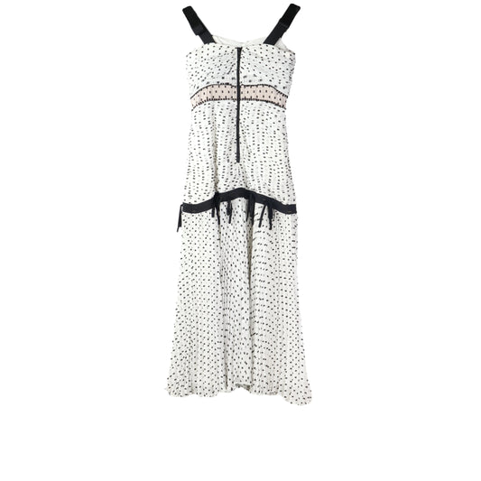 Self Portrait Dress White Black Dot