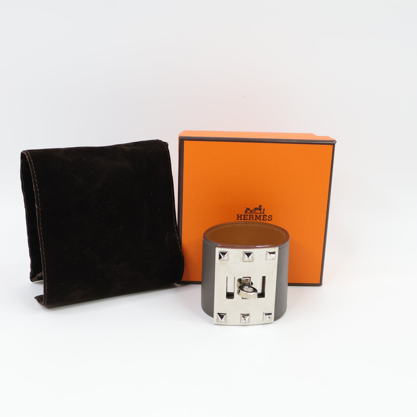 Hermes Kelly Extreme Bracelet Etain PHW