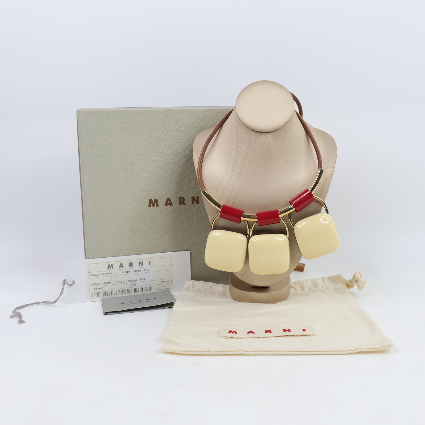 Marni Necklace Red White