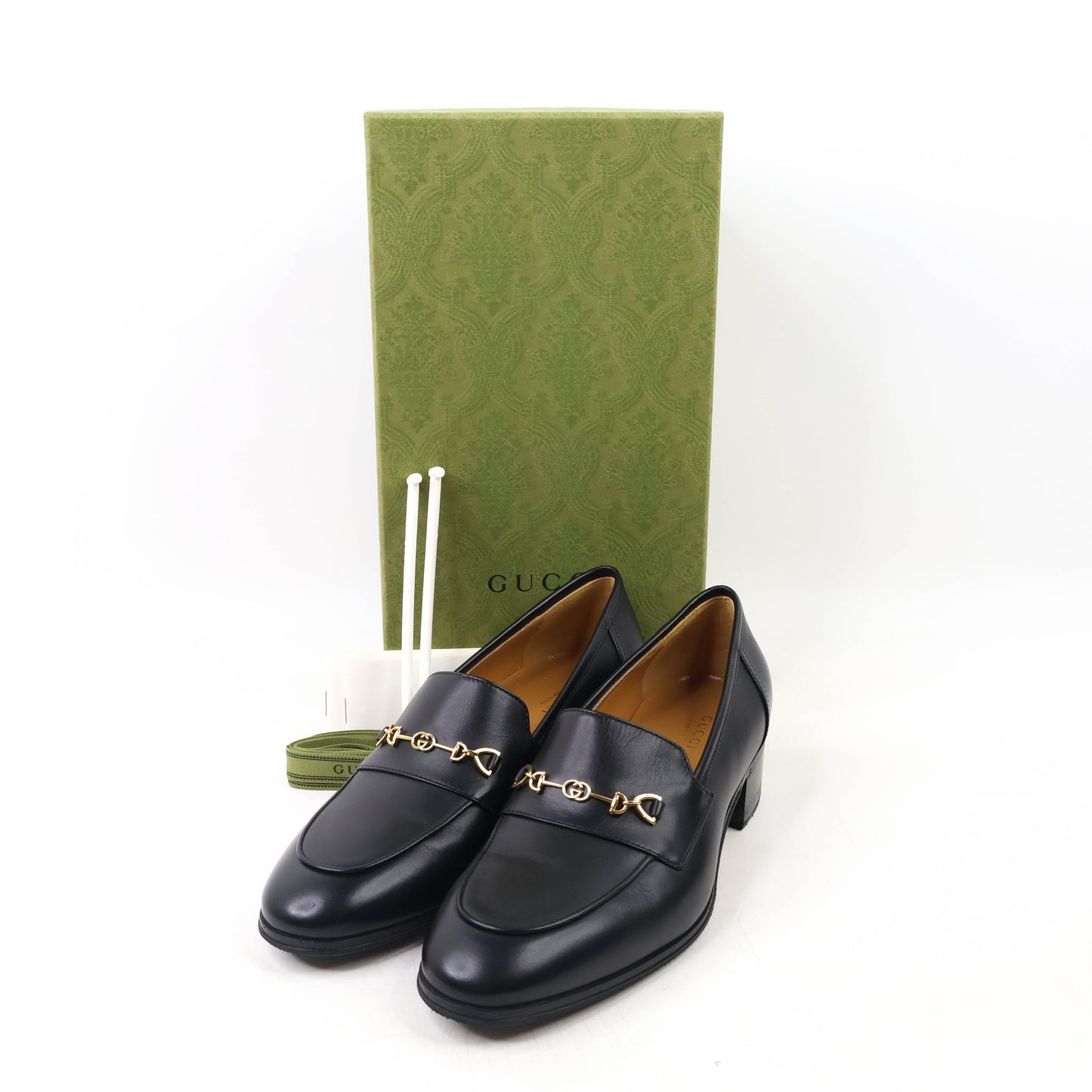 Gucci Loafers Horsebit Interlocking Black 38