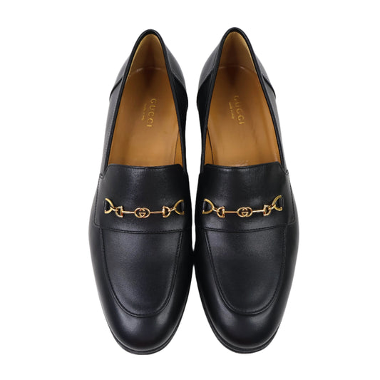 Gucci Loafers Horsebit Interlocking Black 38