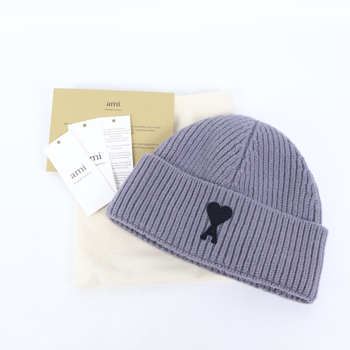Ami Beanie Wool Grey