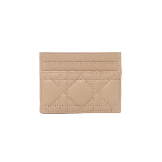 Christian Dior Caro Card Holder Rose Des Vents Supple