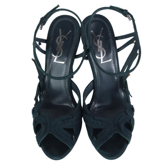 Saint Laurent Tribute Suede Dark Green