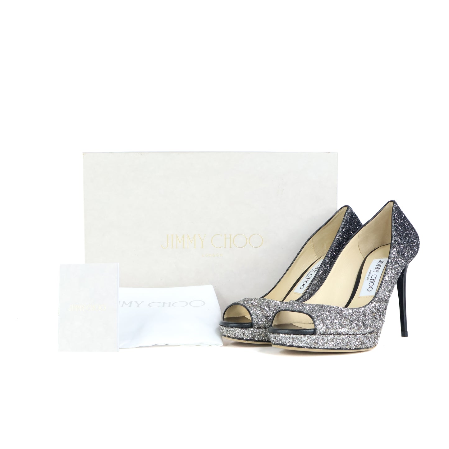 Jimmy Choo Glitter Heels 35