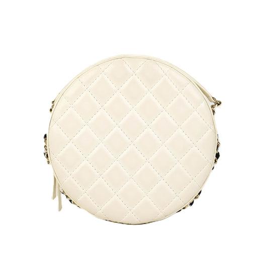 Chanel La Pausa Round Bag White/Black