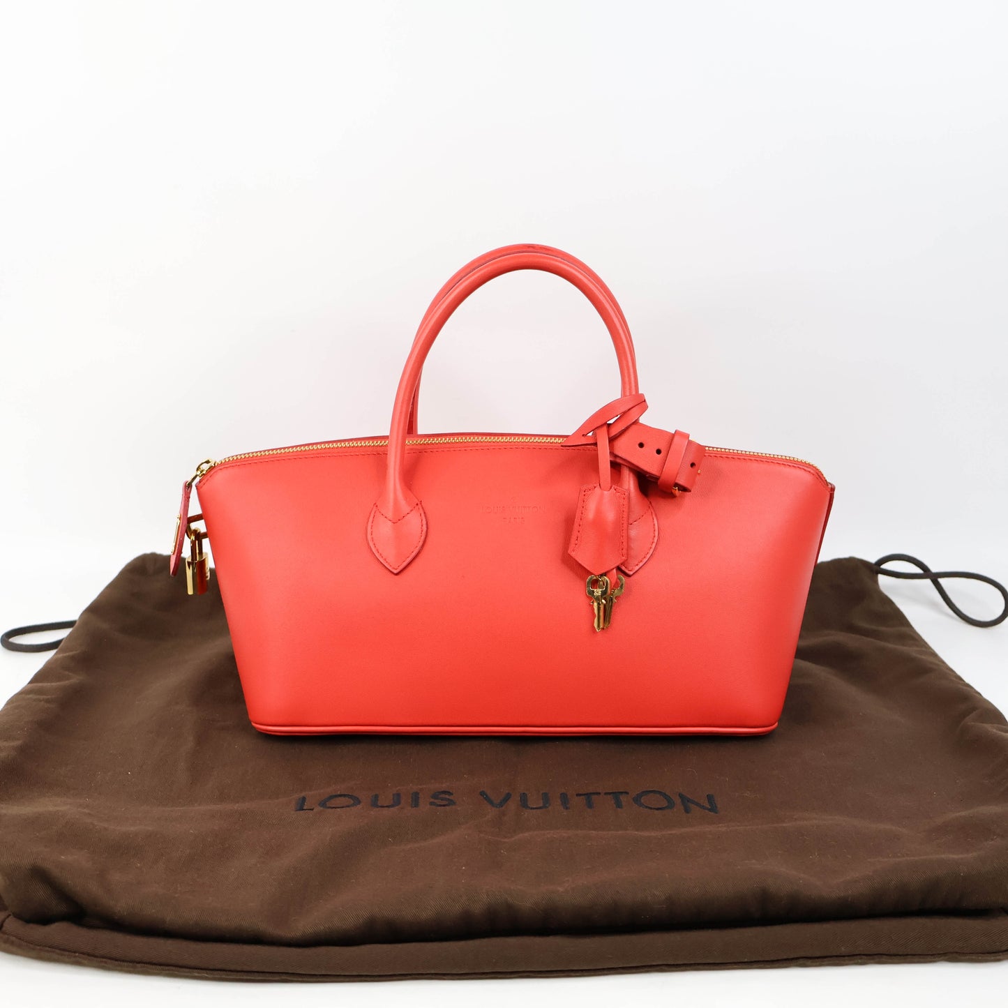 Louis Vuitton Lockit Tote Handbag Red