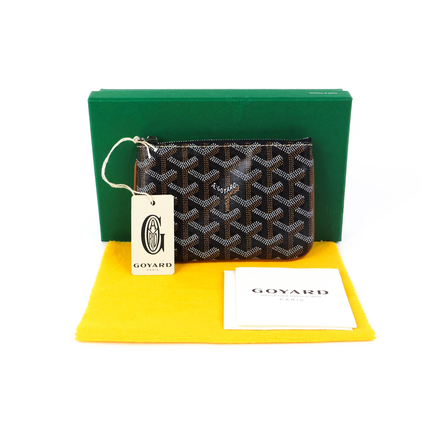 Goyard Senat Mini Pouch Black Tan