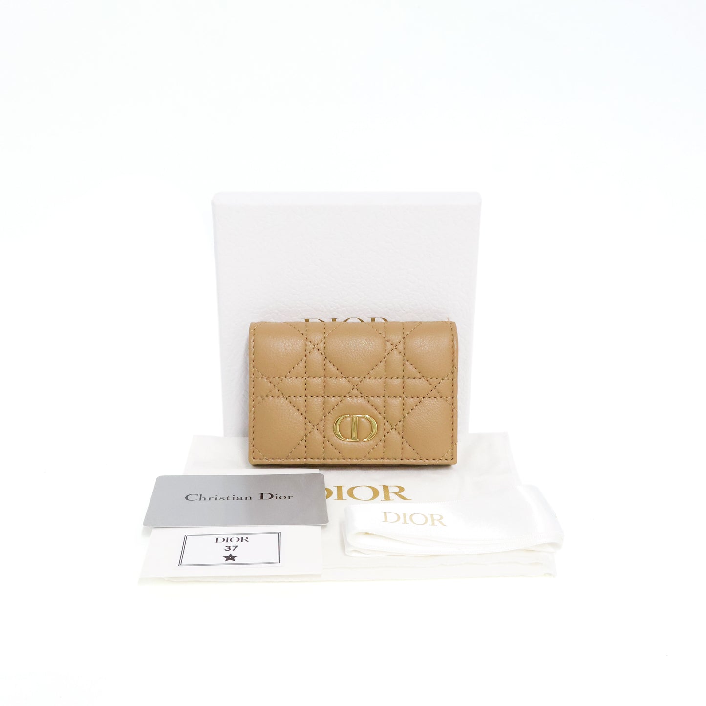 Christian Dior Caro Coin & Card Holder Caramel