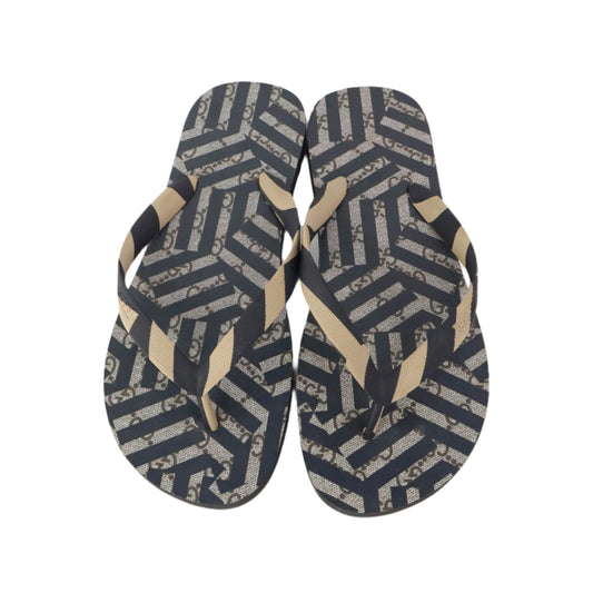 Gucci Sandals Black Beige GG 39