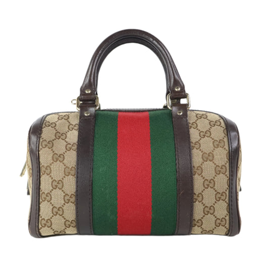 Gucci Boston Small Canvas Green Red