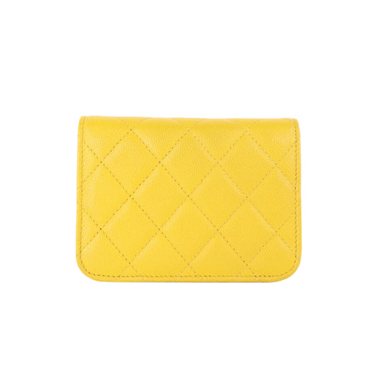 Chanel Wallet on Chain Yellow Caviar
