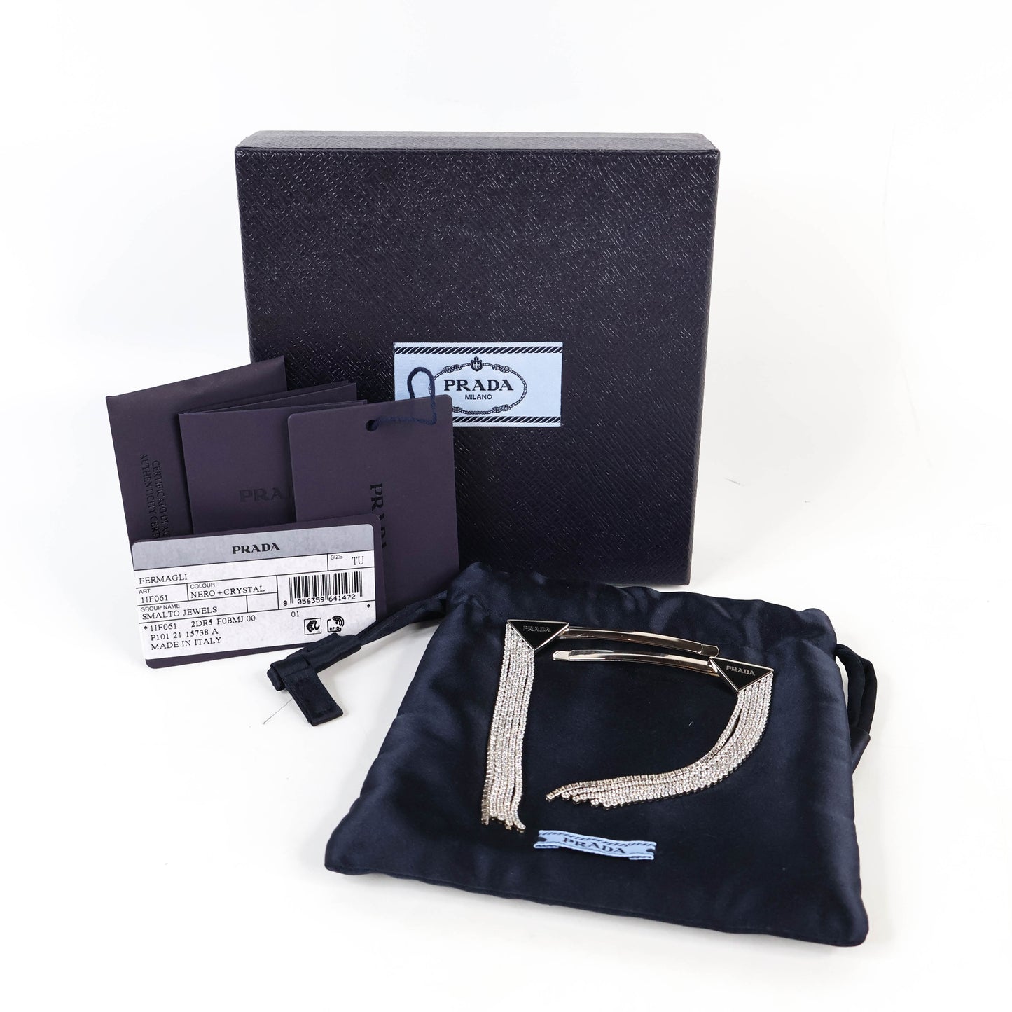 Prada Hair Clip Drop Crystal