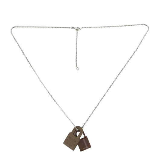 Hermes O Kelly Necklace Small Etoupe