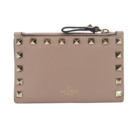Valentino Card Holder Bi Fold Nude Rockstud