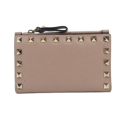 Valentino Card Holder Bi Fold Nude Rockstud
