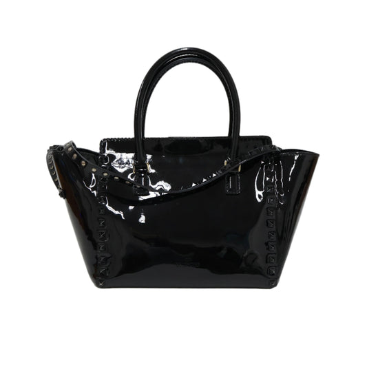 Valentino Rockstud Tote Bag Patent Black