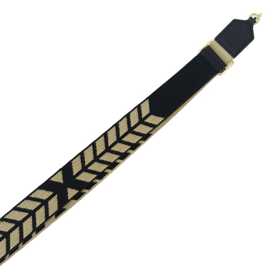 Loewe Webbing Strap Chevron Natural/Black