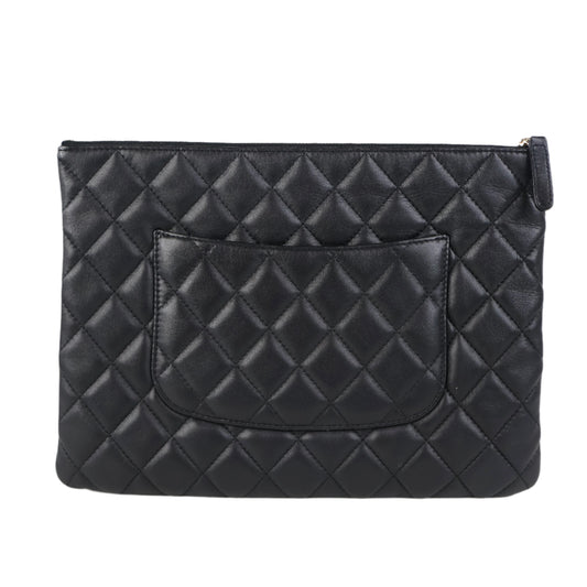 Chanel Zip Pouch Black GHW