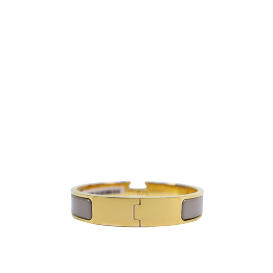 Hermes Clic H Marron Glace GHW