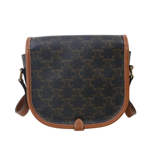 Celine Folco Medium Triomphe Black Tan