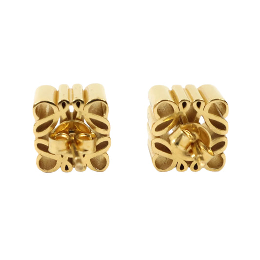 Loewe Earrings Anagram Stud Gold