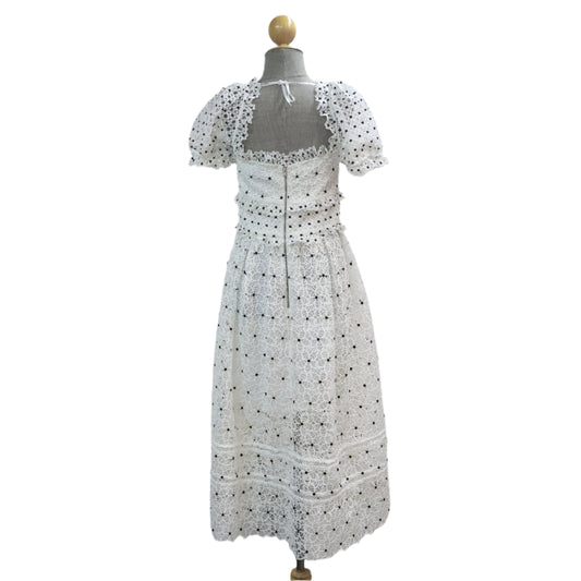 Self Portrait Dress White/ Black