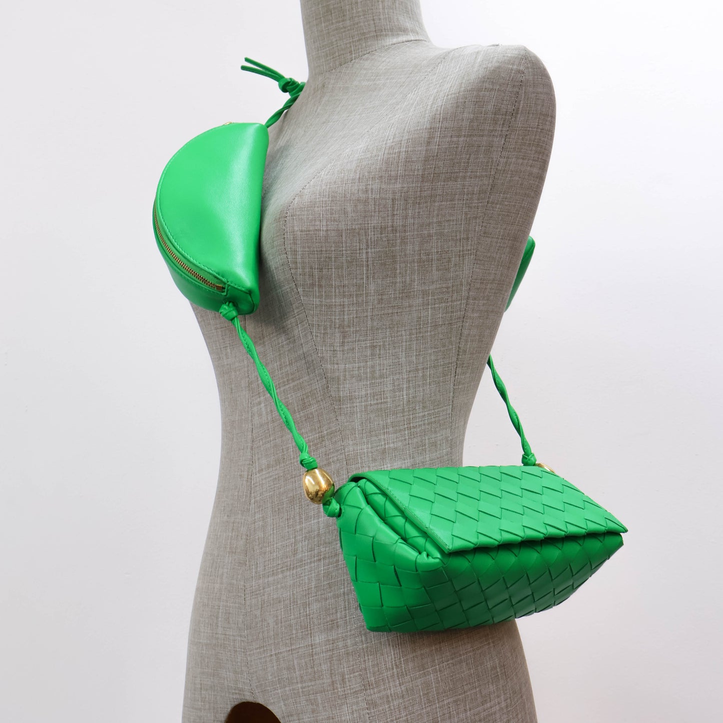 Bottega Veneta Multi Crossbody Pouch Green