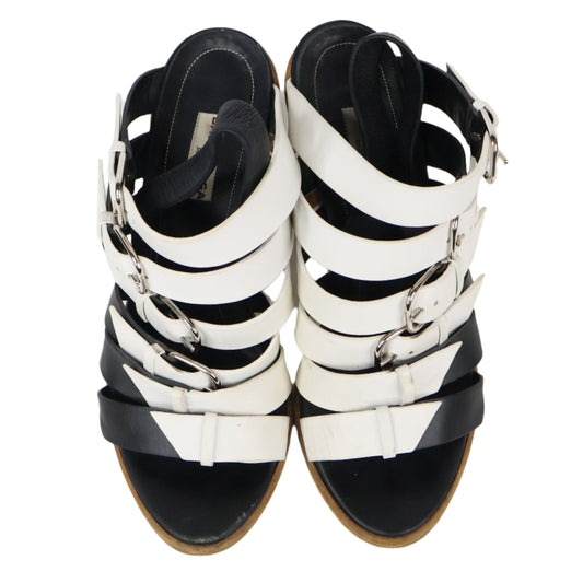 Balenciaga Sling back Sandals Black White 37.5
